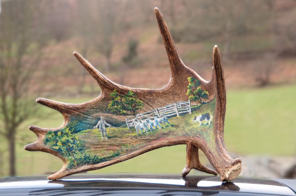 Painting On Elk Horn Copy2